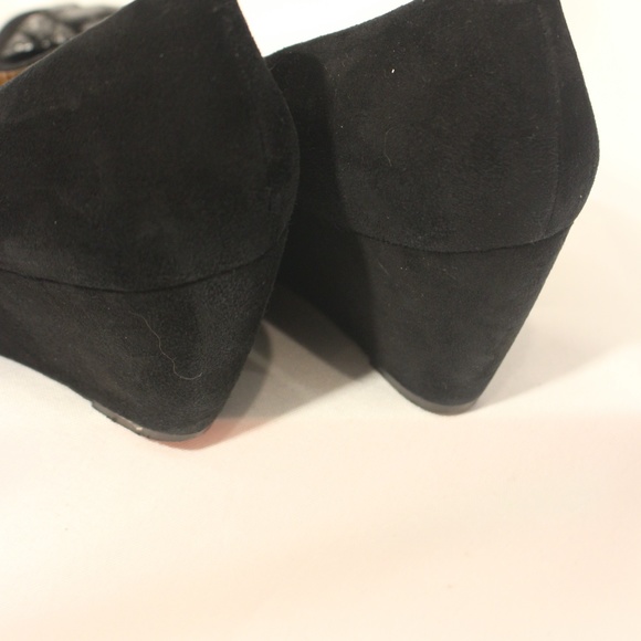 Black Suede Wedges - Picture 6 of 8